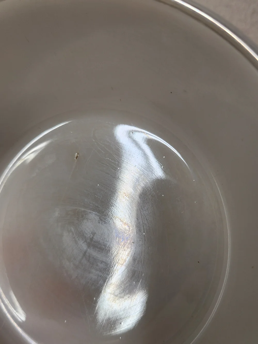 Federal Glass Moonglow Iridescent Pearl White Set of 2 Dessert Bowls Vintage MCM - Picture 10 of 11